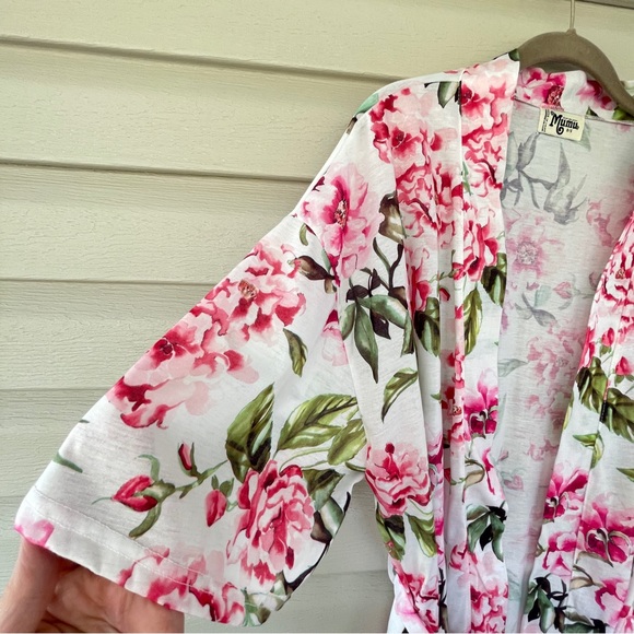 Show Me Your Mumu Brie Garden of Blooms Pink Floral Robe Kimono Size O/S - Picture 8 of 10